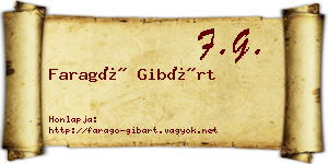 Faragó Gibárt névjegykártya